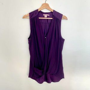 Calypso St. Barth Dark Purple Silk Top